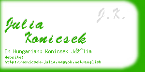 julia konicsek business card